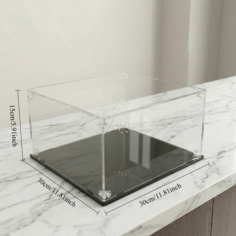 TEMU Transparent Visual Architectural Model Display Case - Light Luxury Spliced Acrylic Model Storage Display Box - High- Dust-proof Storage Box -