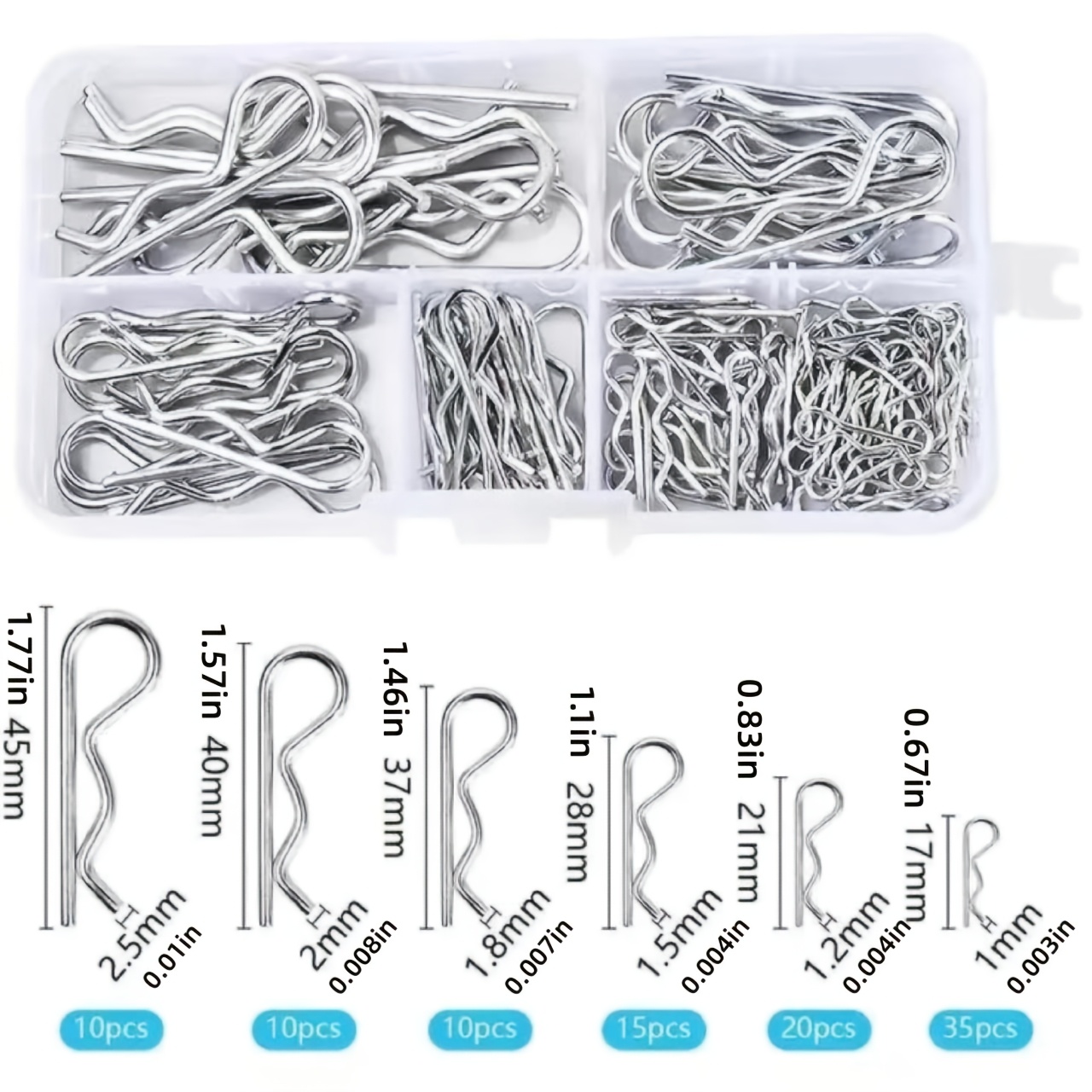 TEMU 101/99 Nail Set, Heavy-duty Nails, In 5 Different Sizes, Perfect For Securing Trailers, Lawn Mowers, Trucks, Etc