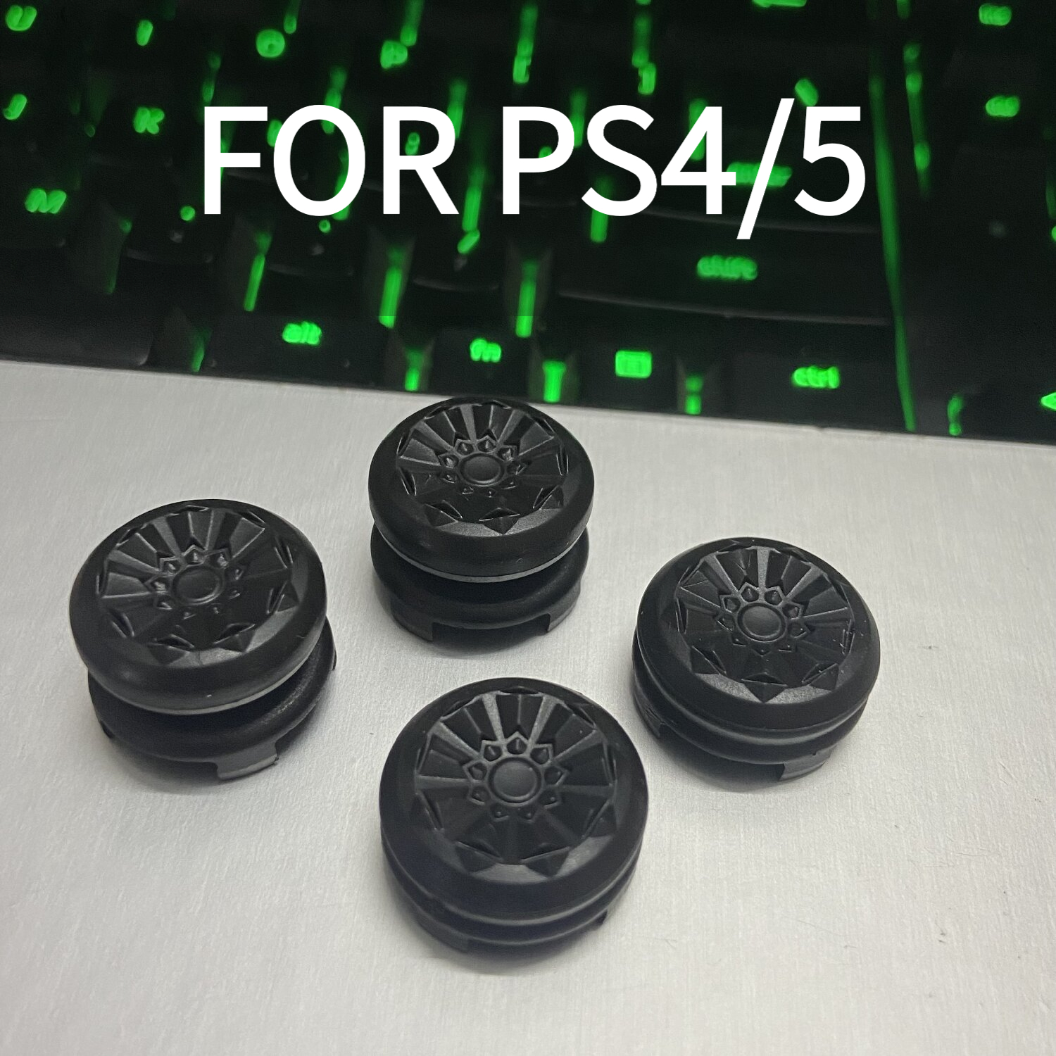 4 blazinic za palčke za PS4 in PS5 kontrolerje, One/, povečana višina za boljšo in natančnost - nedrseče kapice za igralne palice