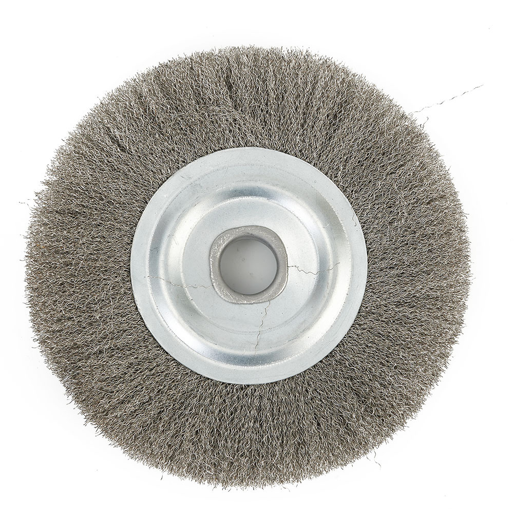 TEMU Brosse à Fils Crénelés en Acier Inoxydable 16mm Trou Roue à Fils Crénelés 5 Pouces pour Meuleuse d' Outils Portables Haute Efficacité Bon Effet