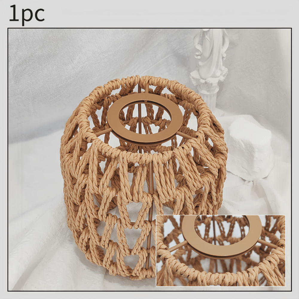 TEMU 1/2/4 pièces Abat-jours de lanterne, Abat-jours à lumière chaude, Abat-jours décoratifs, Abat-jours en corde de jute tissée à , Ajoutez une