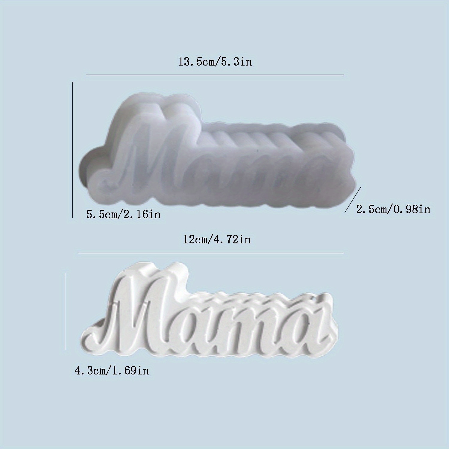 Mama Flower Vase Silicone Mold Mother's Day Gift Vase Plaster Mold Card Holder Epoxy Mold