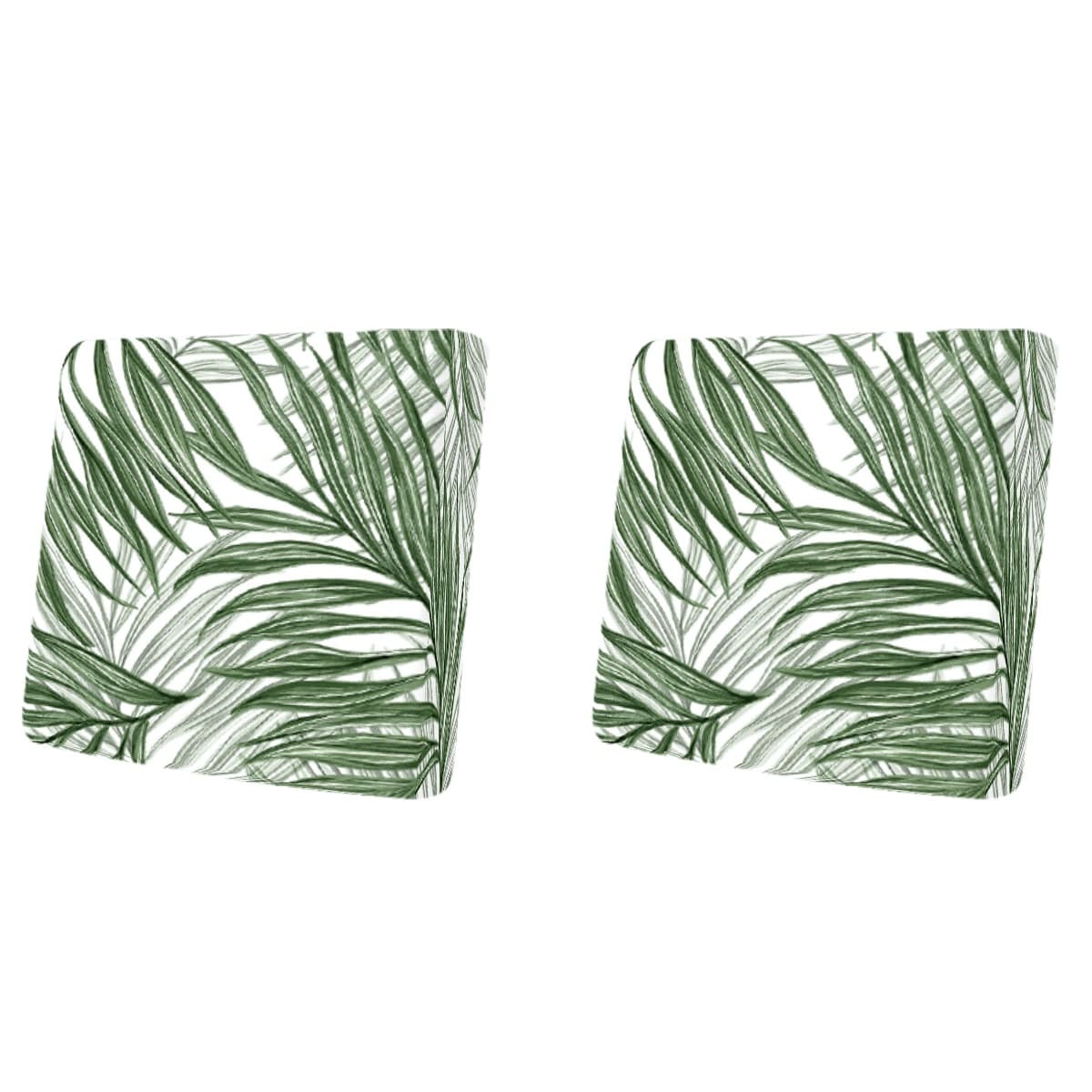 TEMU Housse de canapé d'extérieur 2D PLATE à motif de feuilles vertes avec impression numérique, housse de coussin de canapé élastique, housse de