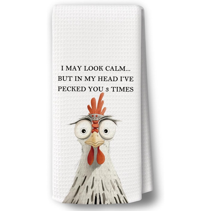 TEMU 1pc Fun Towel Decor - Dish Towel, Christmas Dish Towel Cloth Kitchen Home Decor Item, And Relatives, Gift For Mom, Kitchen Decoration, Living