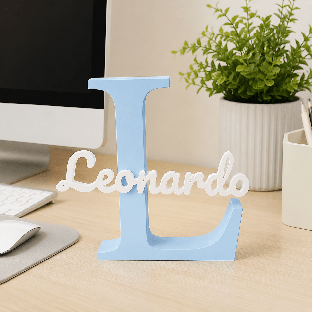 TEMU Personalized Letter Name Pieces - Initials & Names, Layered Pvc Table Decor Suitable For Weddings, Birthdays, Graduations, Parties,