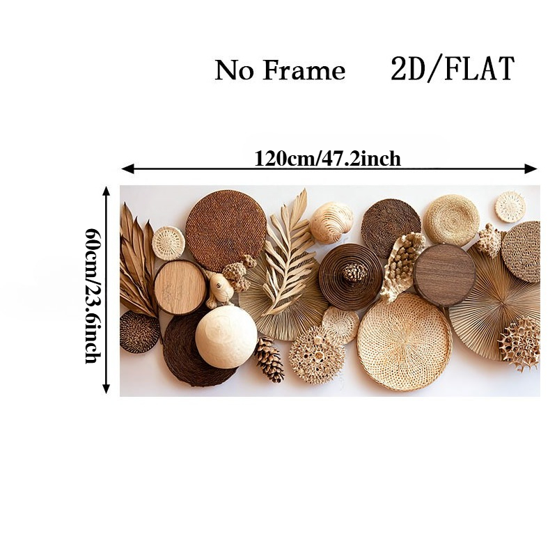 TEMU Grand panneau mural moderne plat 2D - Affiche sur toile cadre adaptée pour, Affiche minimaliste sur le thème de la nature pour chambre, bureau -