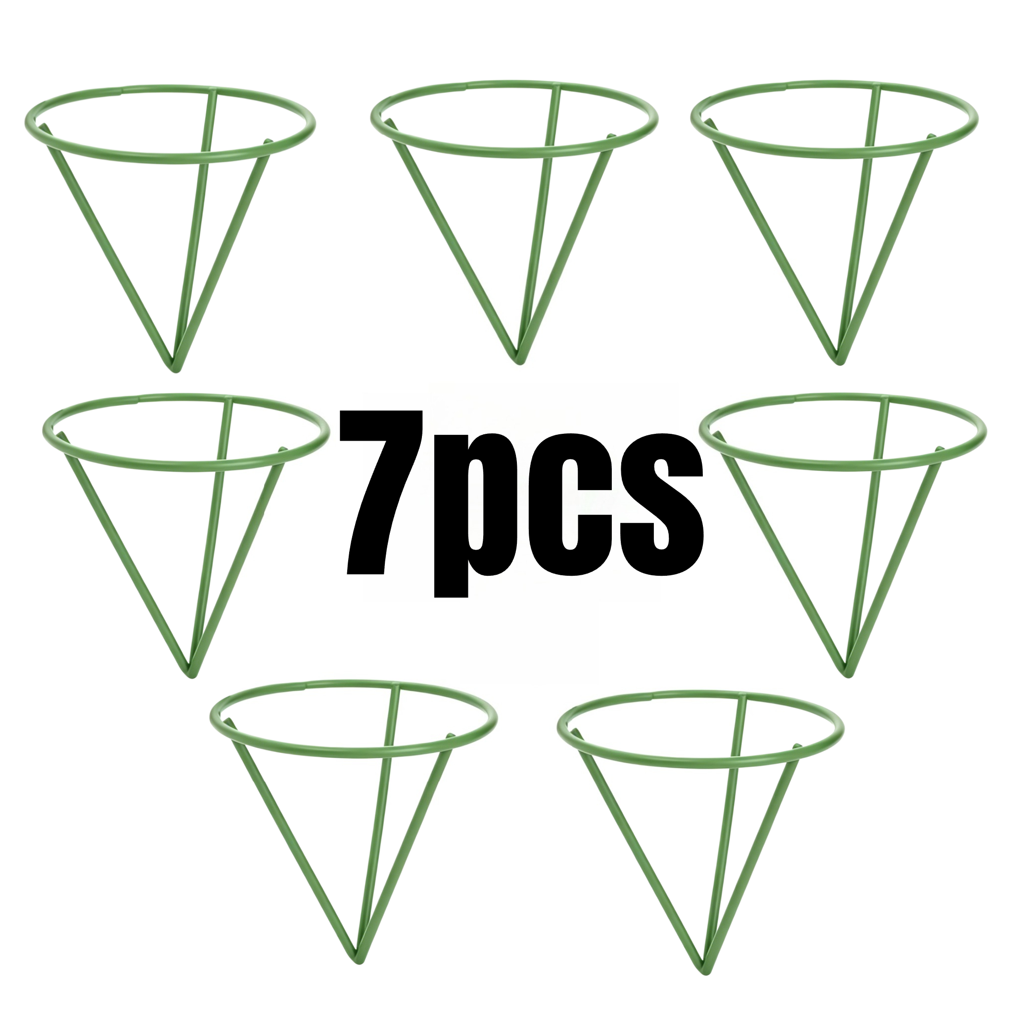 TEMU 7pcs Hydroponic Planting Bracket, Easy Conical Seed Germination Bracket, Triangular Hollow Structure Design, Can Hold Avocado Seeds, Oxygen,