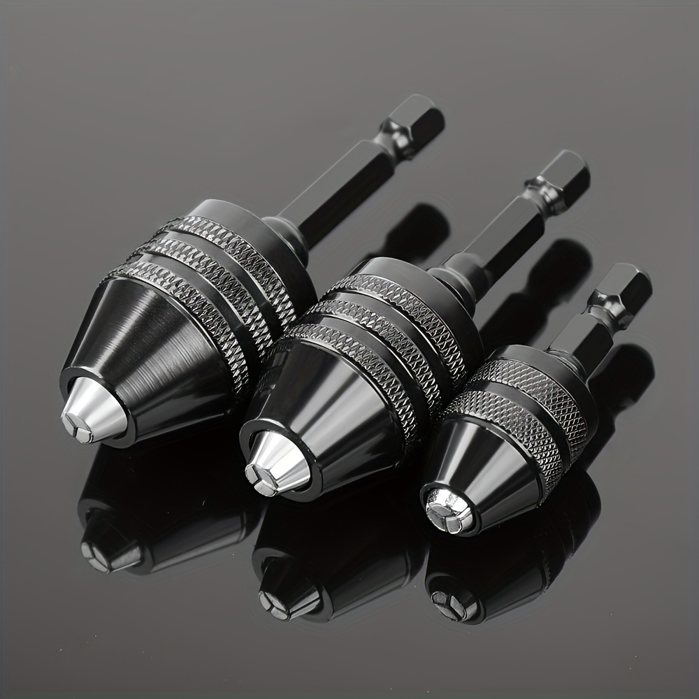 

3pcs Hex Shank Drill Set With Round Handle - Electric Grinder & Drill Bit Adapter For Improvement