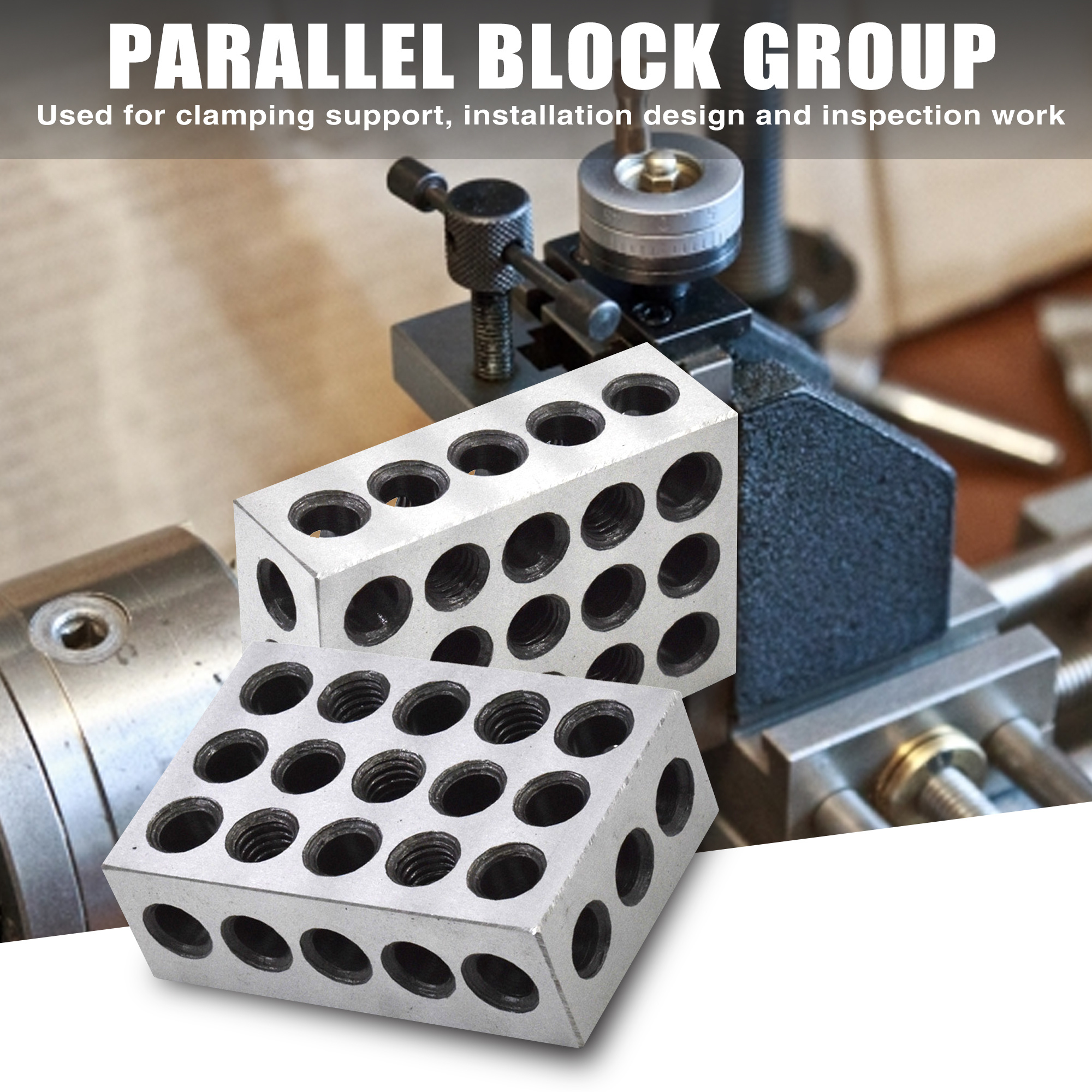 Anytime Tools 1-2-3 Block Set – Ultra Precision With Screws & Clamping Kit, Case Included