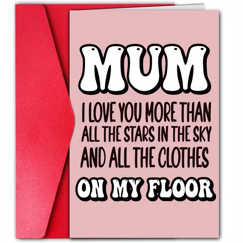 TEMU 1pc, Humorous Mother's Day Card, A Happy Mother's Day, Gratitude To Mom, Gift For Mother's Day. A Festive Greeting Card, Perfect For Birthdays,