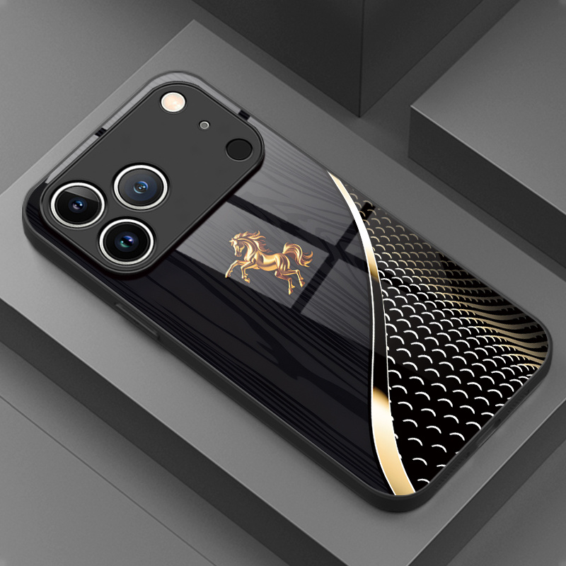 Phone Case - Phone Case For Iphone 13-17 Pro/pro - , Tempered Glass, Vintage , High-quality Protective Cover