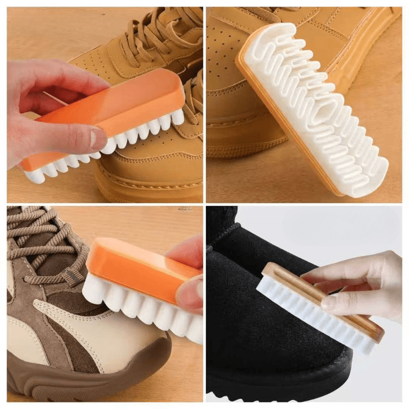Set de Cepillos Multifuncionales para Zapatos - Pulidor de Zapatos de Doble Cara y Cepillo de Pelo de Caballo, para Herramienta de Pulido de Zapatos de Cuero Gamuza y Nubuck, con Paño de Microfibra para Limpieza de Zapatos Suaves, Sin Batería