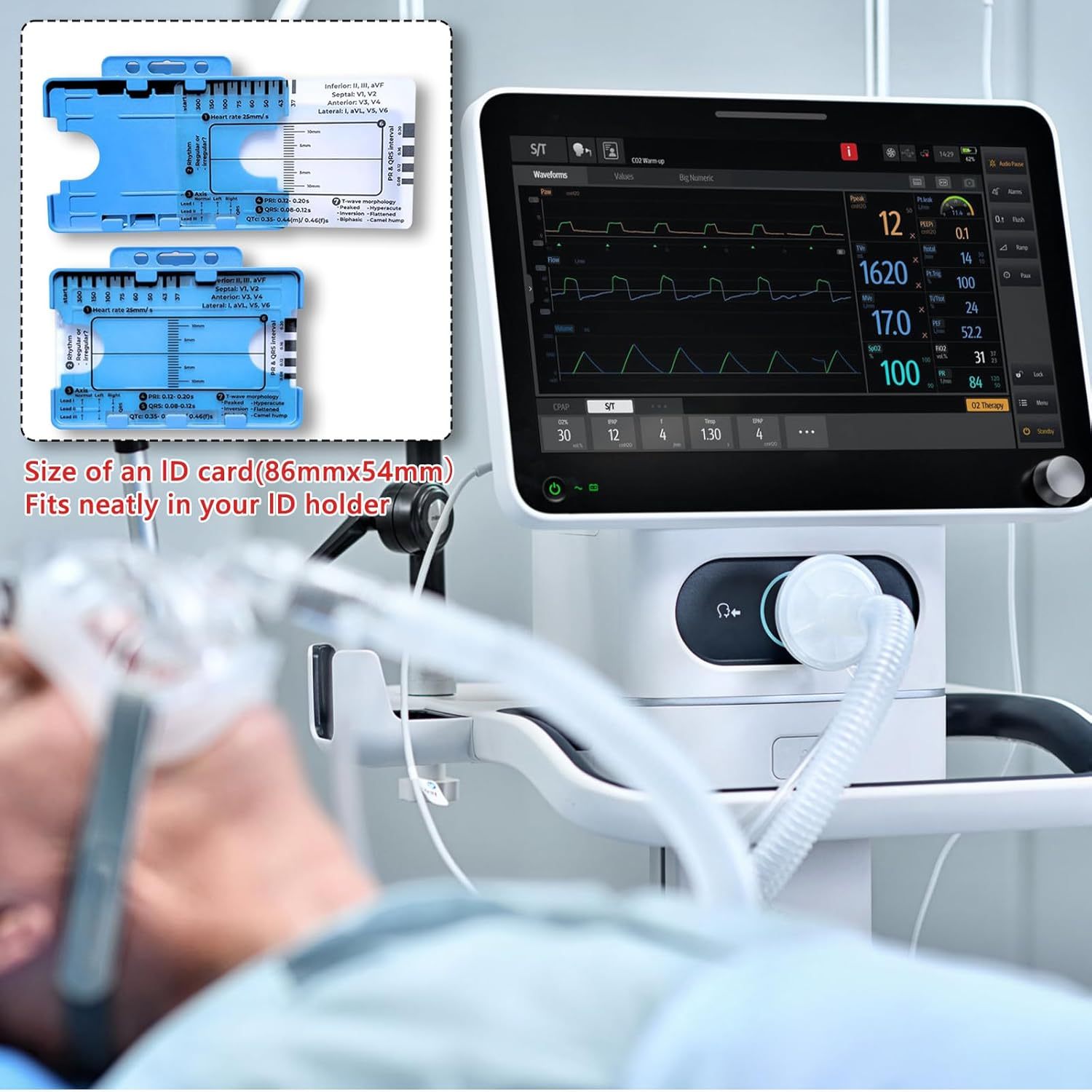 

Precision Ecg Tool - 7-step Ruler With & Guide, Plastic, Transparent - Includes Blue Storage Case