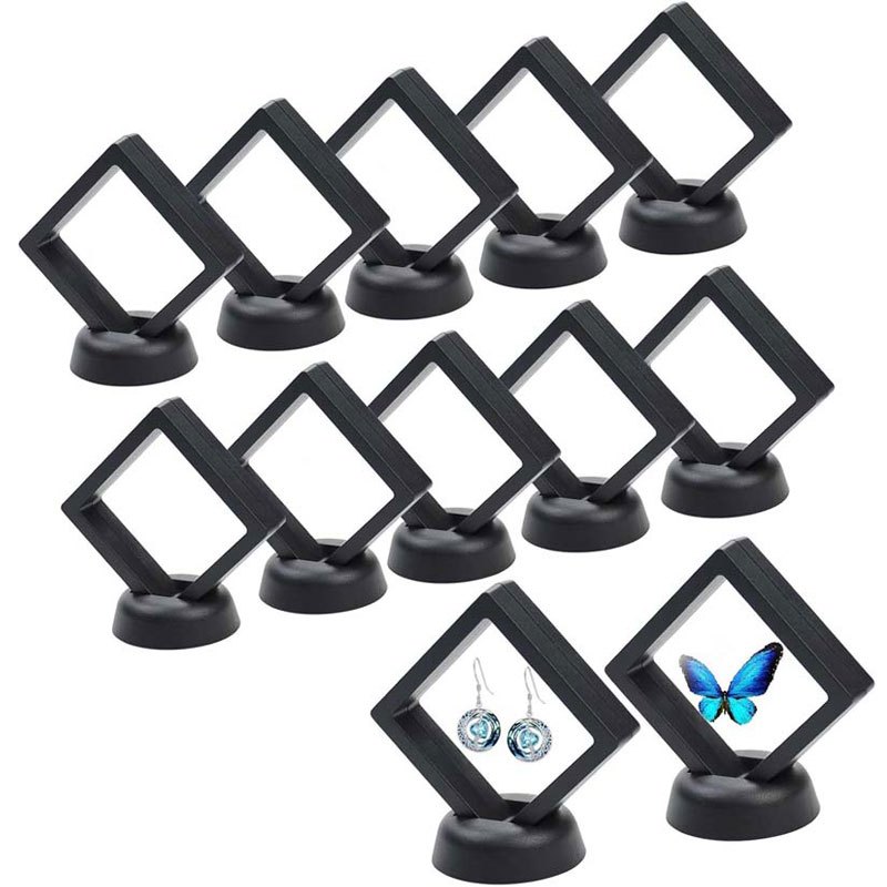 TEMU 12pcs 3d Floating Display Cases With - Jewelry, , Collectibles & More - Ideal Gift For Birthdays & Valentine's Day