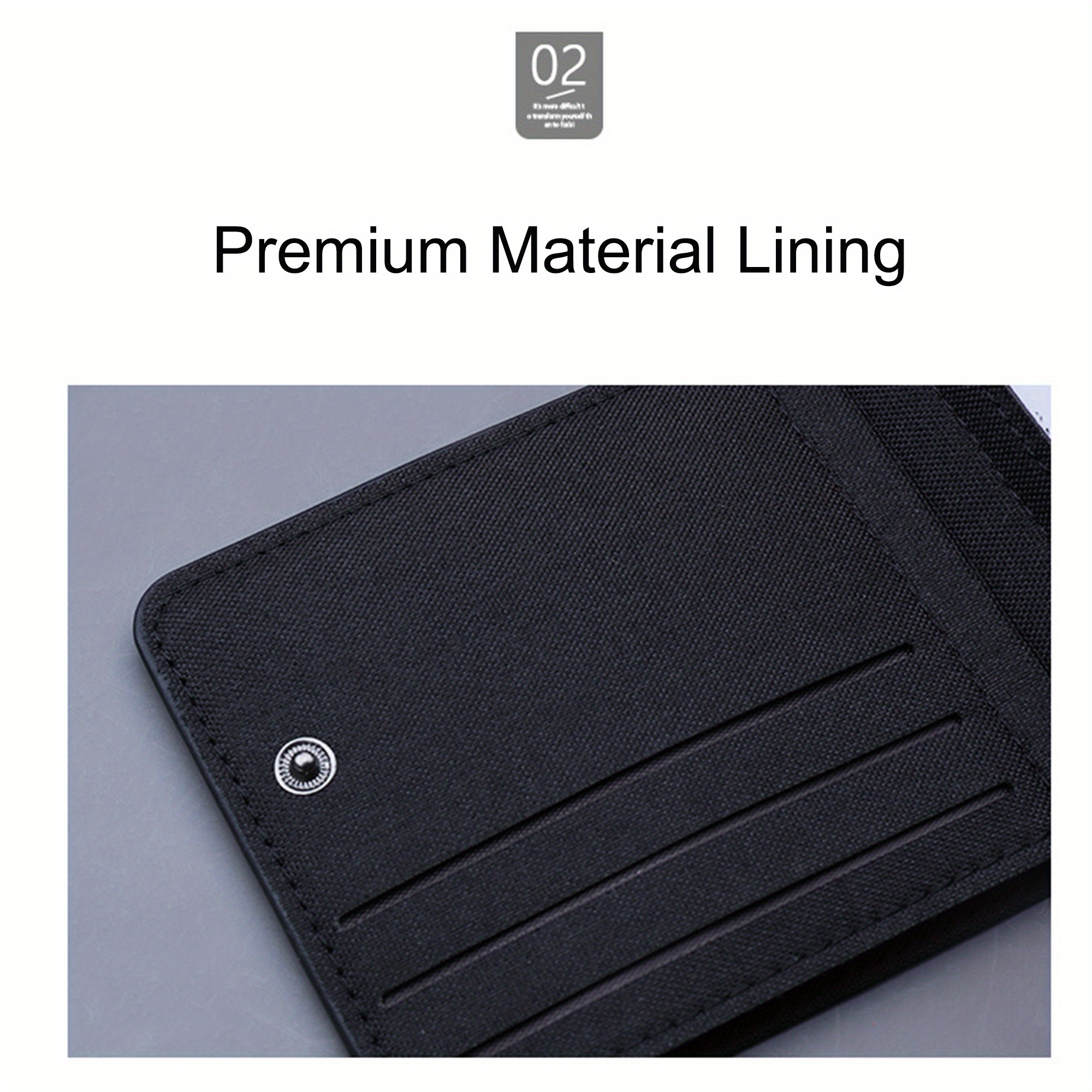 Billetera de lona vintage para hombre con múltiples ranuras para tarjetas, diseño plegable de gran capacidad y cierre seguro con cremallera - Negro, poliéster duradero, estilo casual, clip de dinero para estudiantes, billetera versátil.