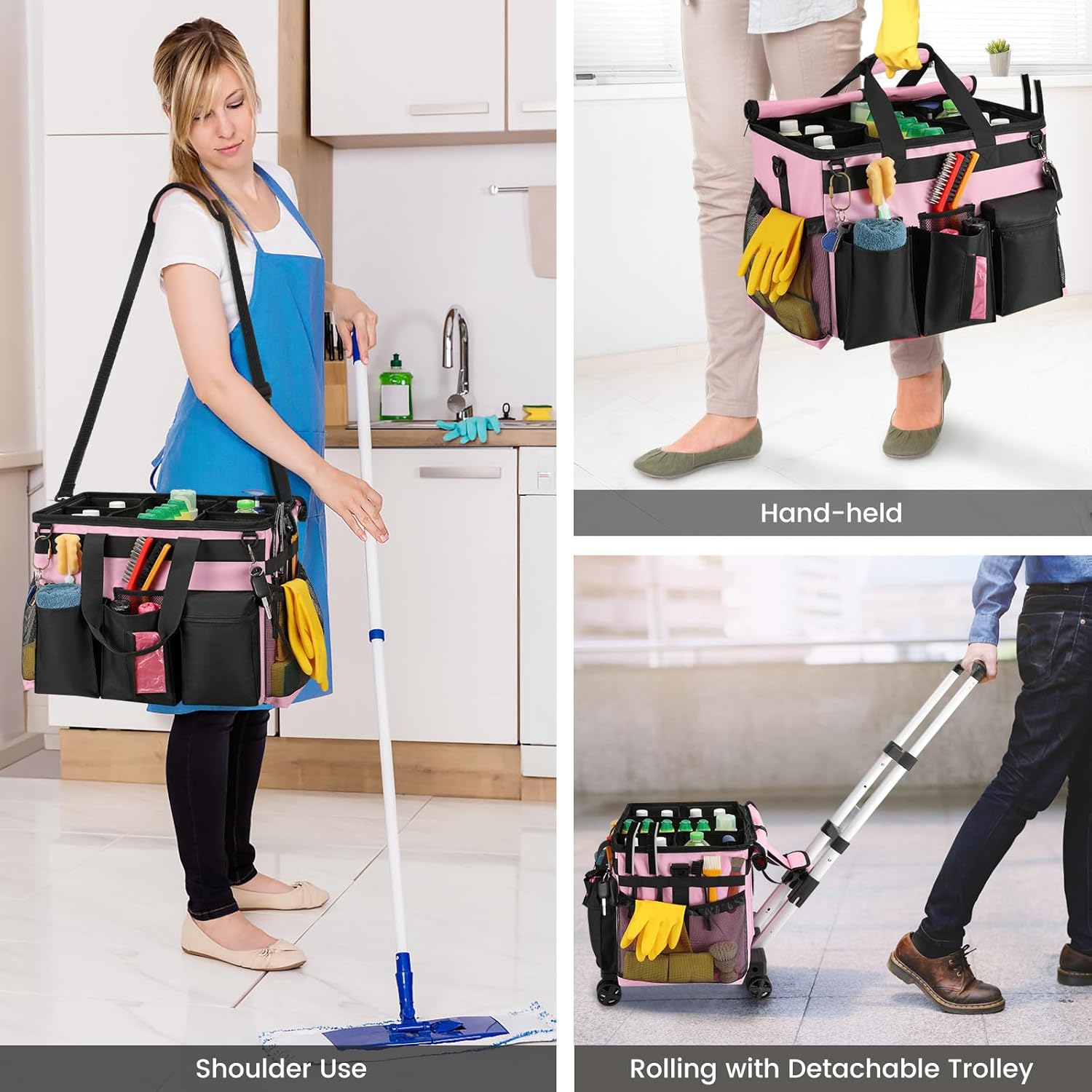 Cleaning Caddy Bag, Rolling Caddy Bag, Extra Large Rolling... product image 6