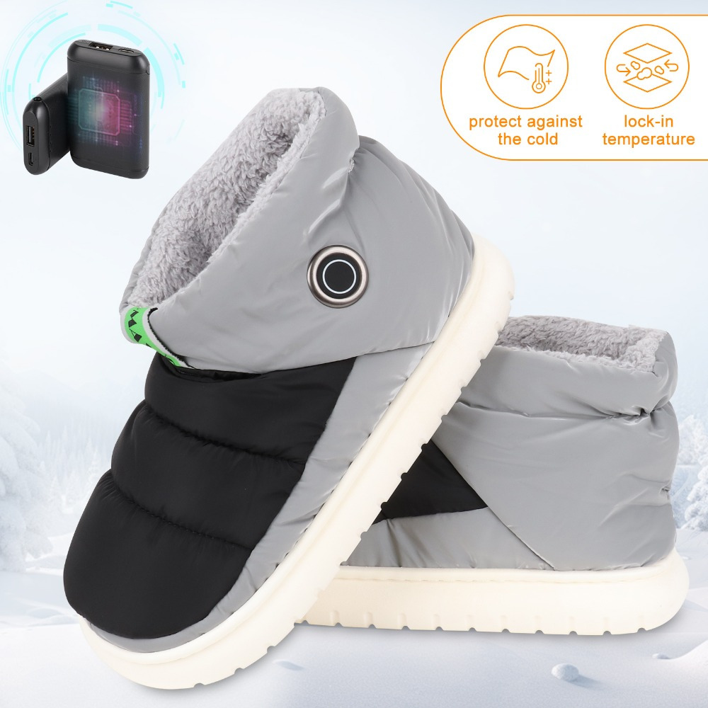 chaussons chauffants confortables chaussures isolées Temu