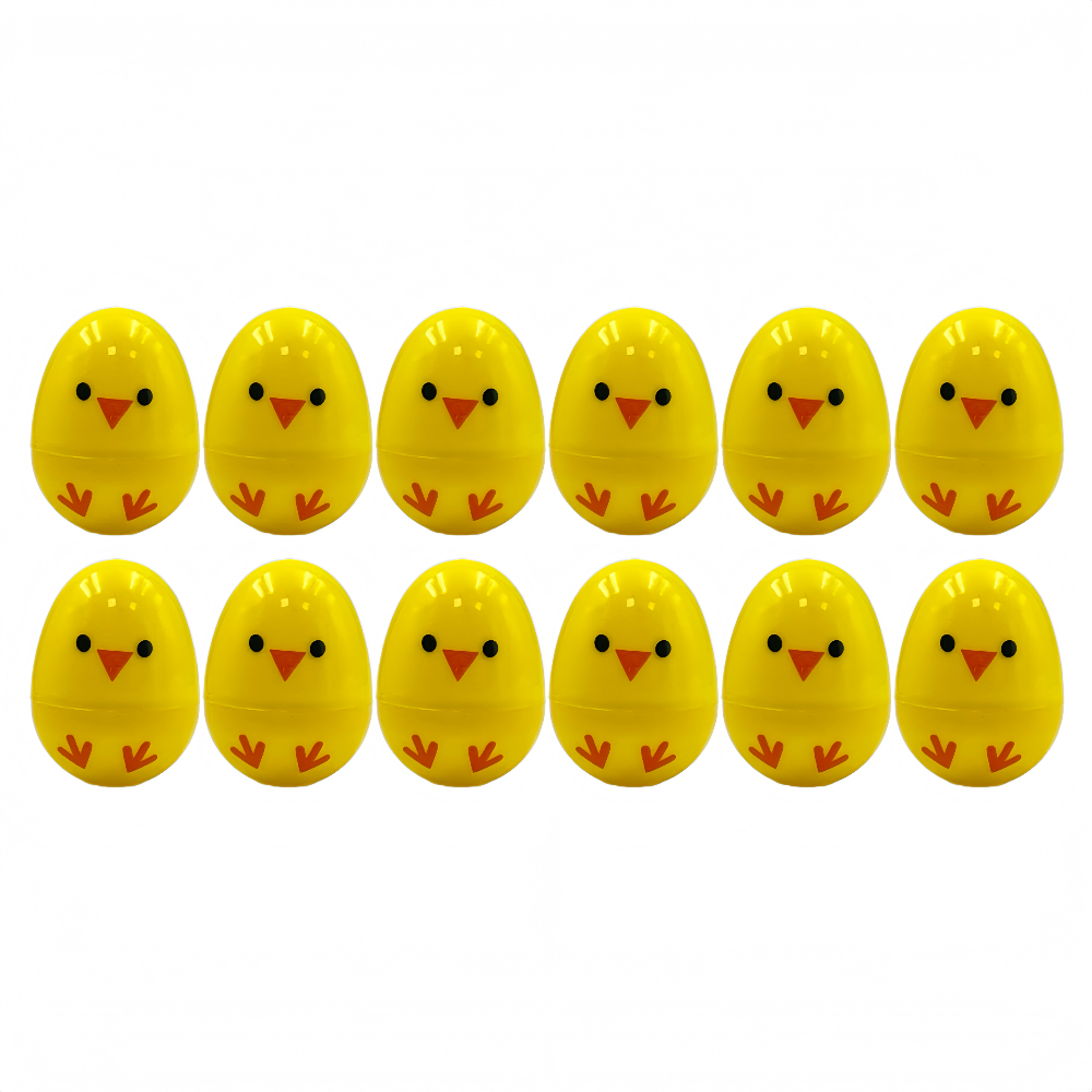 TEMU Cadeau pour elle/lui 12pcs, 6Cm - jaune de Pâques Œufs colorés Multi-articles Sacs cadeaux de fête - Œufs remplissables pour chasses aux œufs de