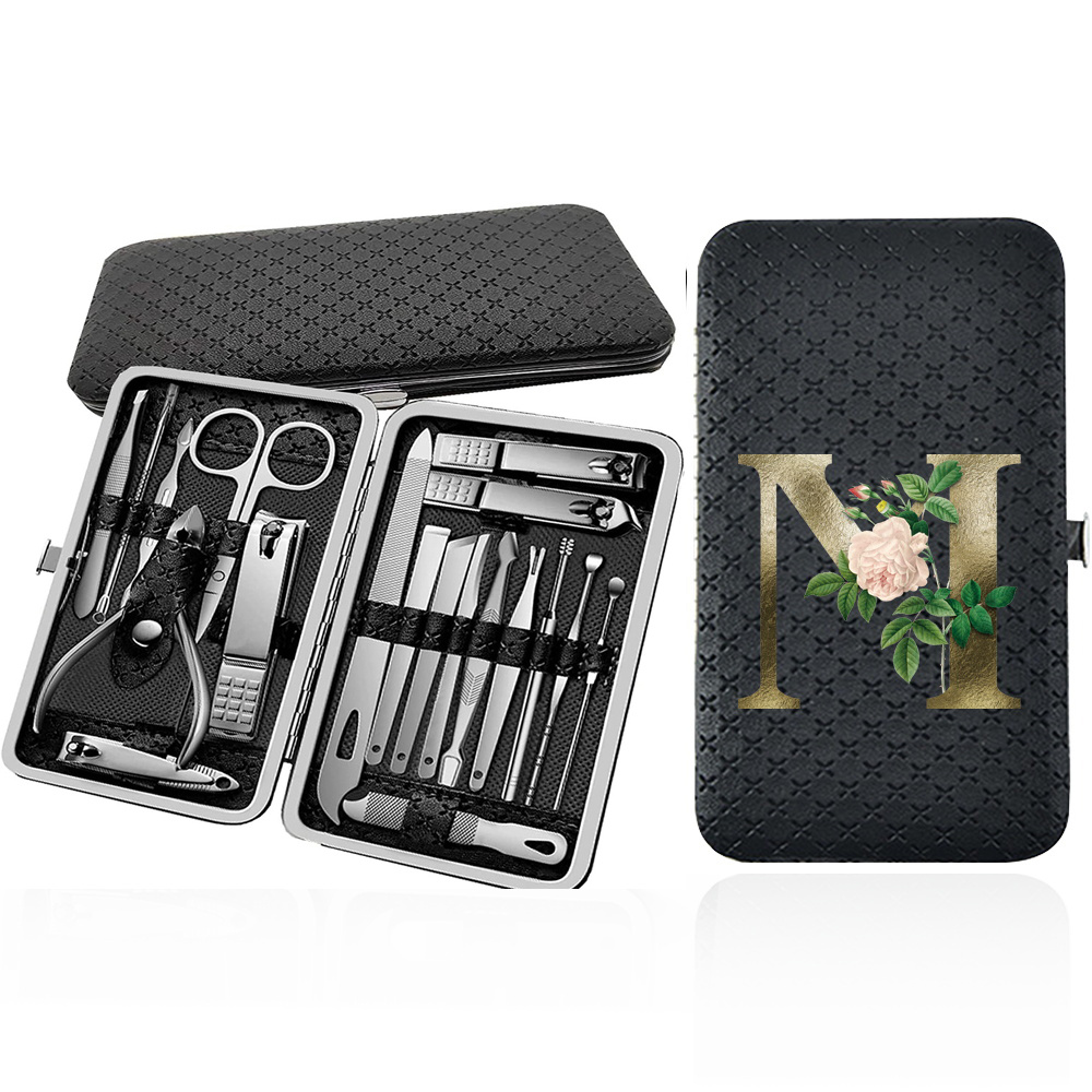 19pcs Professional Nail Clipper Set with Care Tools