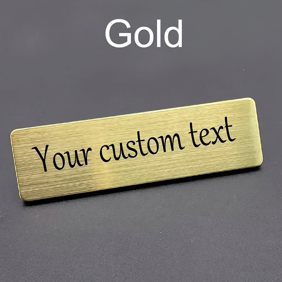 TEMU 1 Customizable Name Badge With Pin, Personalized Employee Id Tag, Design Your Own Flat Badge, Suitable For Business Name Tags In Work And Office