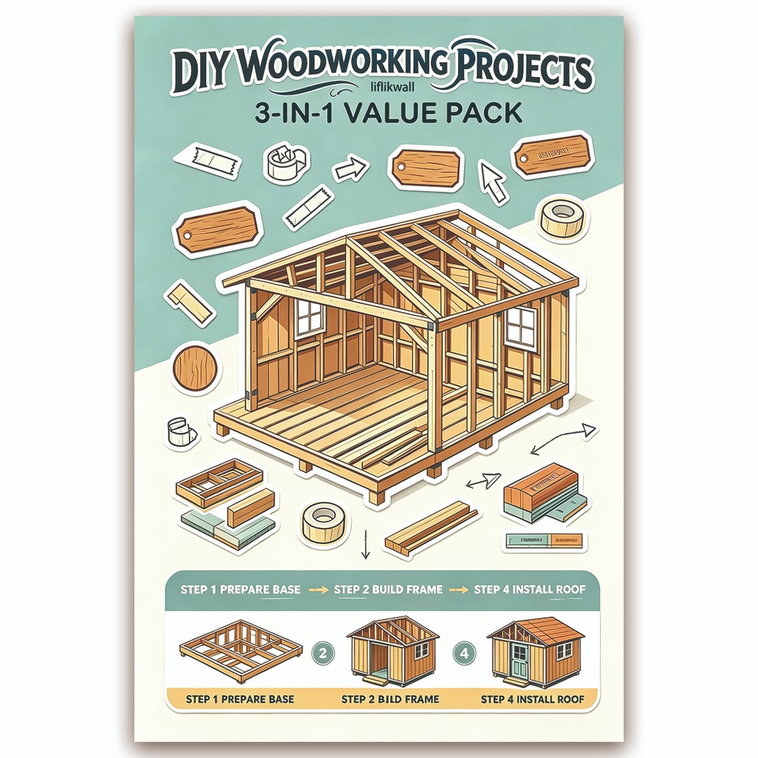 TEMU 1pc Suitable For Beginner Woodworking Project Planning | 5.5x8.3in | Provides Blueprints/drawings/templates With Dimensions | Used To Create