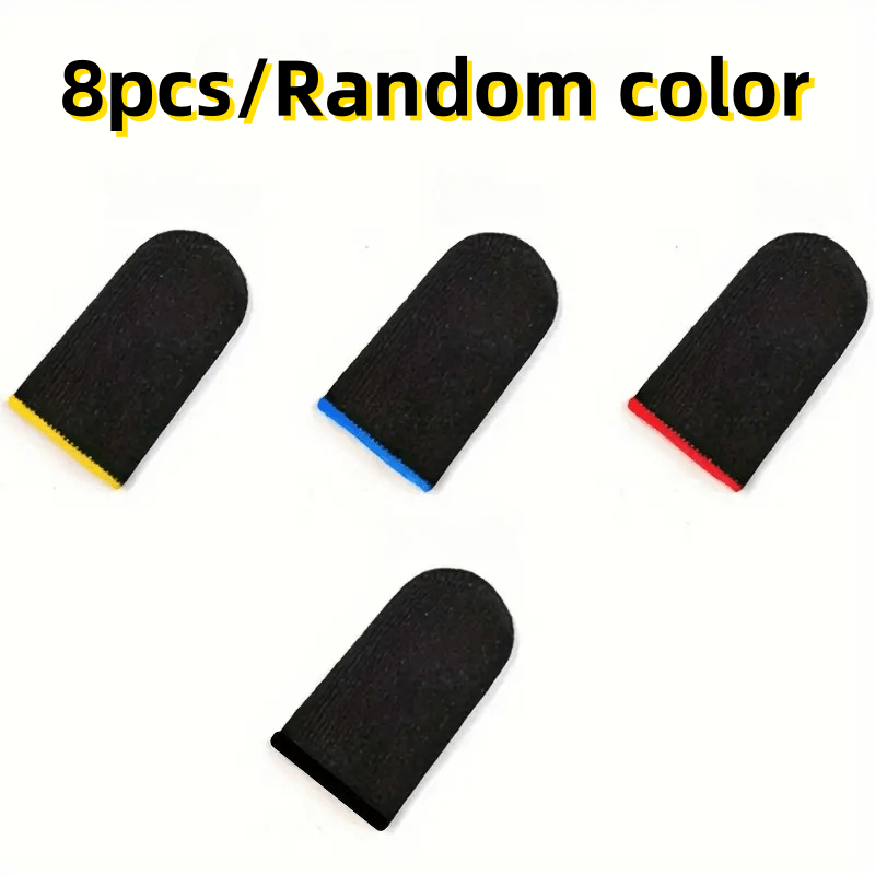 8pcs Random Color Anti-sweat Gaming Gloves, Suitable Mobile Games, Anti-slip, Breathable