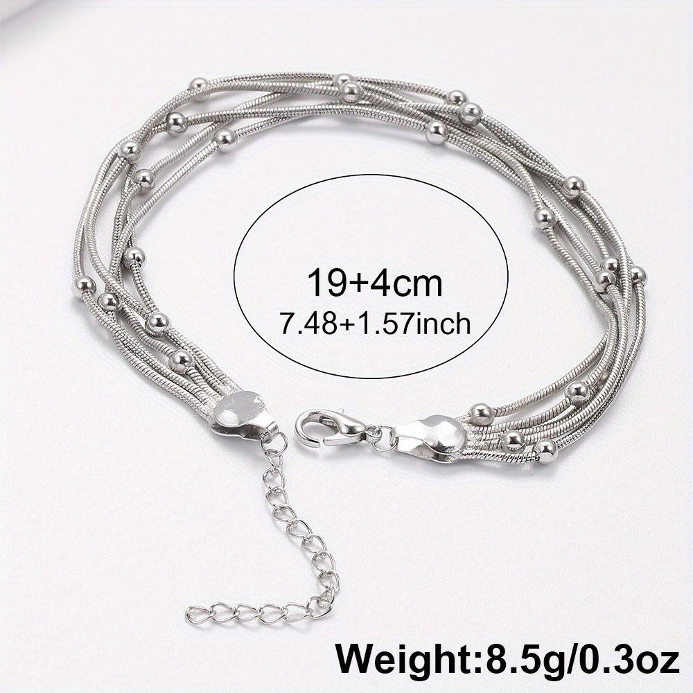 Women's Layer Chain Bracelet with 18K Golden Plated Copper Links