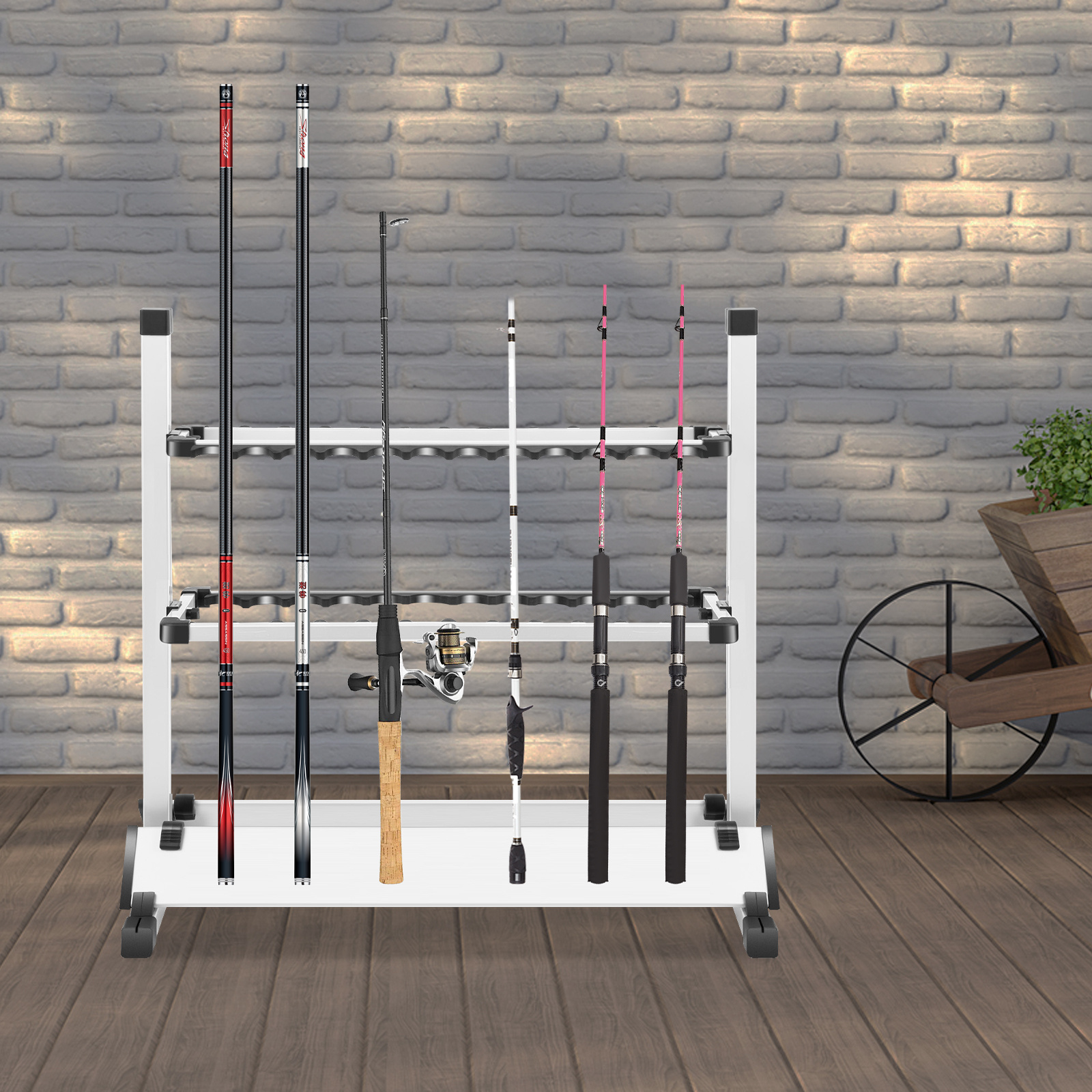 Image of Fishing Rod Display Stand Independent Fishing Rod Stand Is Used To Types Of Fishing Rods.