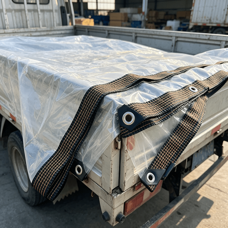 item picture high visibility   transparent heavy duty waterproof tarpaulin with thickened plastic sheeting and     fastening buckles suitable for agricultural greenhouses outdoor table and chair covers garage rain protection and camping