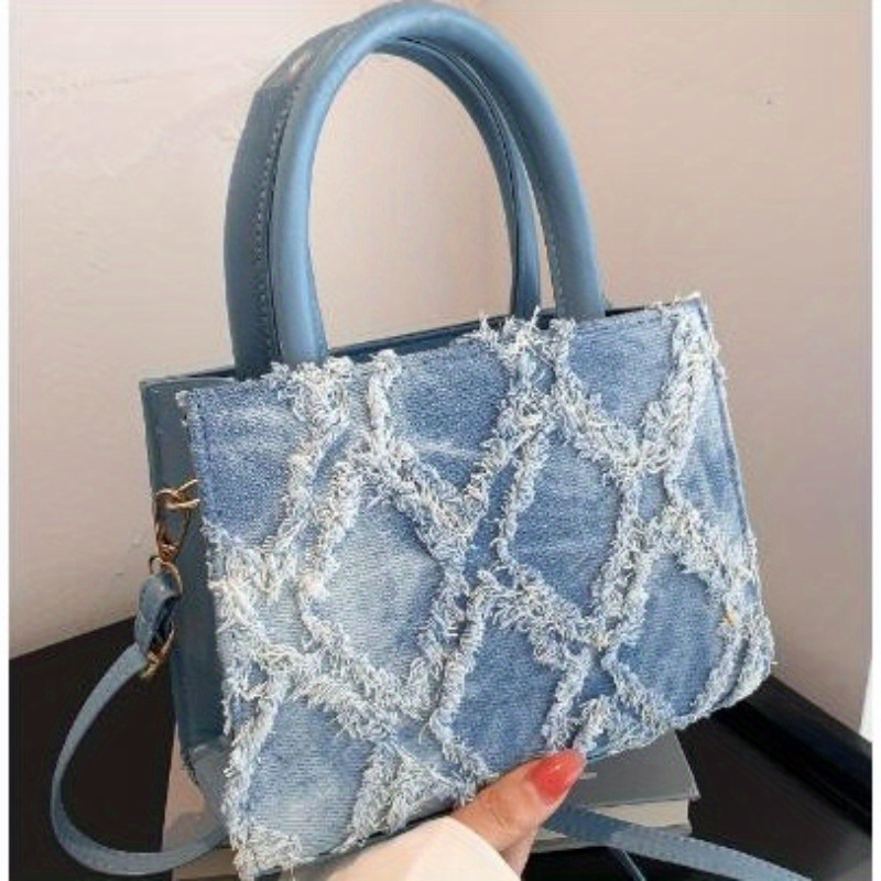 Cowboy Mini Handbag, Shoulder Bag Women' Niche Style Rhombus Commuting Crossbody Bag