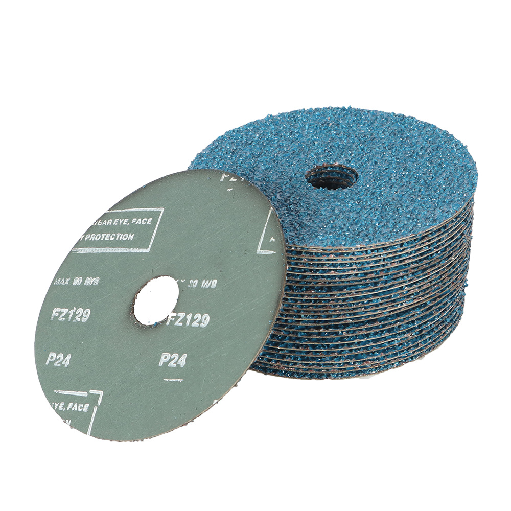 HARFINGTON 25-Pack Zirconia Resin Fiber Sanding Discs - 9-1/8 Inch 50 Grit Grinding Discs