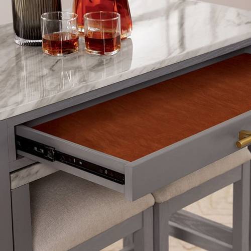 light gray counter height table w table dining room furniture table