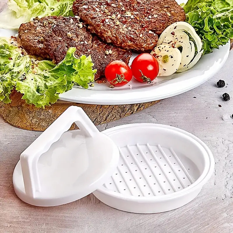 TEMU Molde para prensar y hamburguesas - Duradero antiadherente con mango ergonómico para hacer hamburguesas redondas uniformes - Uso doméstico y