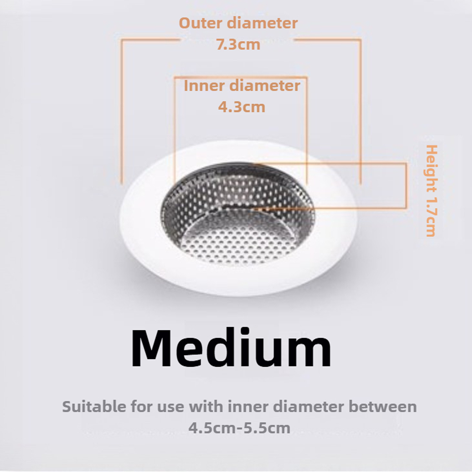 Image of 2pcs Sink Strainer Stainless Steel Drain Stopper Floor Waste Plug Filter Lavabo Basin Bathroom Accessories