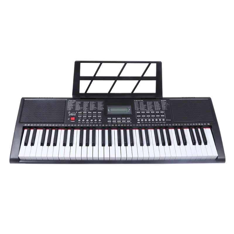 Gep-107 61 Key Portable Keyboard With Built In Speakers, Microphone, Music Rest, Lcd Screen, 3 Teaching For Beginners