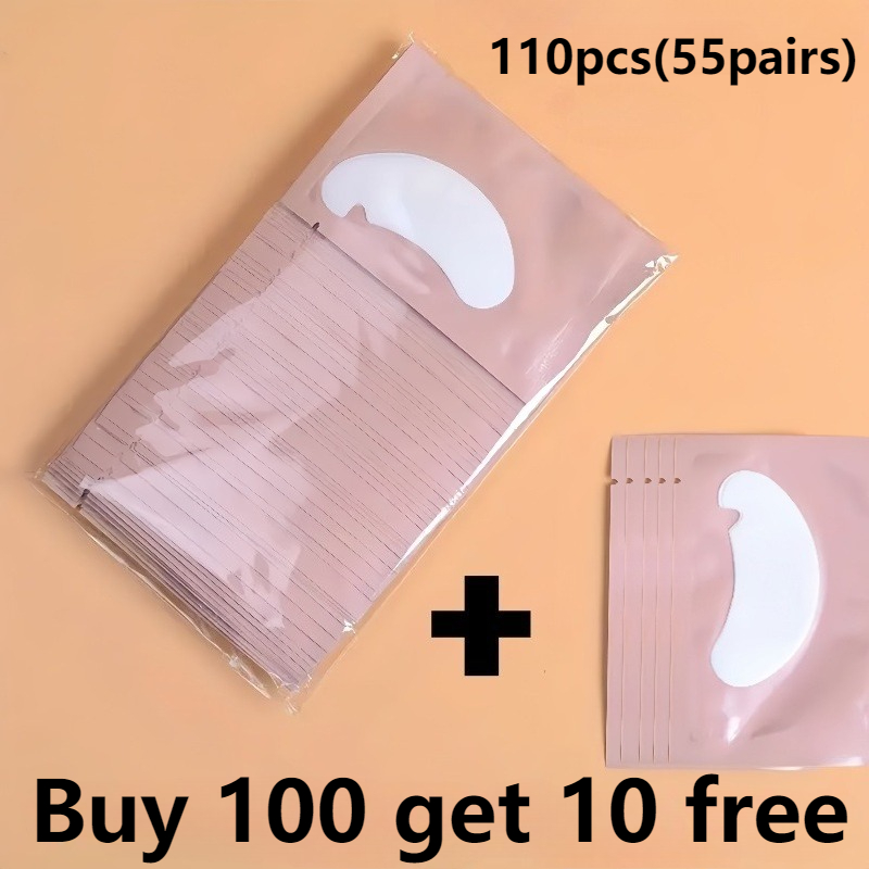 Order 100 Free, 110 Pads (. 55 Pairs) For Eyelash Extension, Hydrogel Lash Patches With Eye Gel Pad Beauty Tool