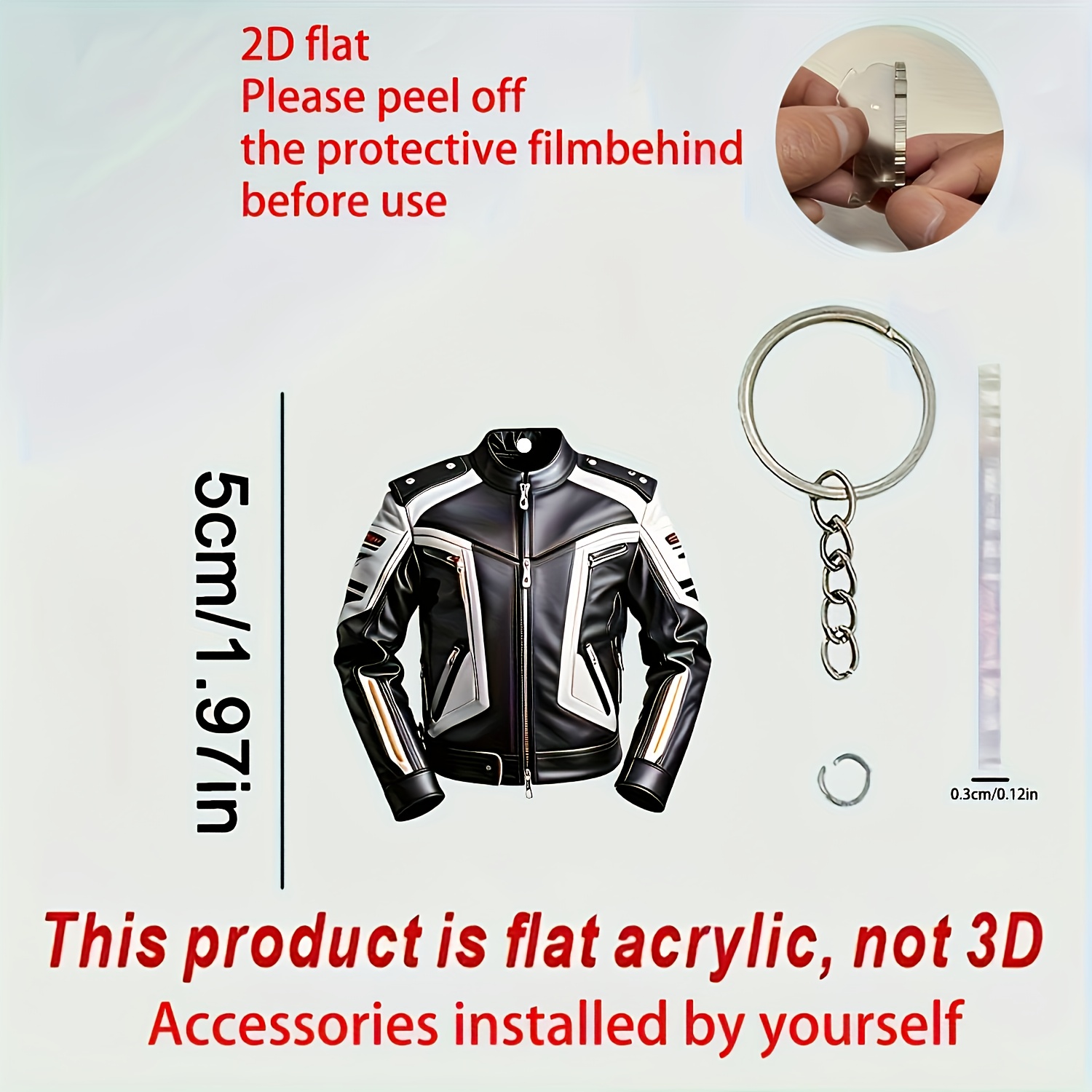 TEMU Llavero de motocicleta 2D de acrílico, adorno de Pascua - Un gran regalo para de la decoración, para la decoración del hogar y las fiestas,
