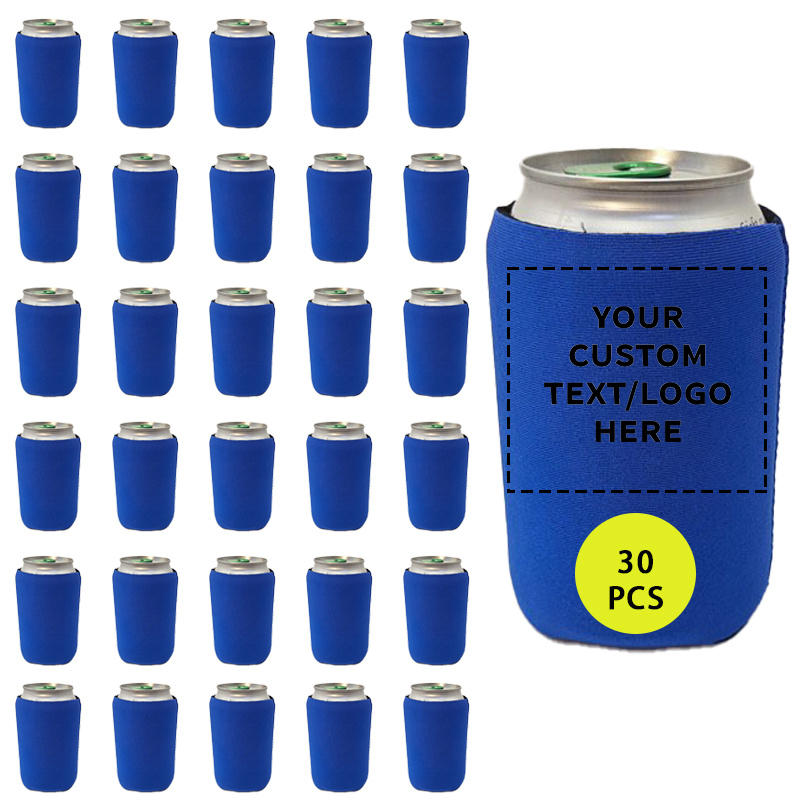 TEMU 30pcs Customizable Insulated Can Cooler Sleeve With Logo Personalization Anti-scald Anti-fall Non-toxic For Soda Cans Parties Office Events