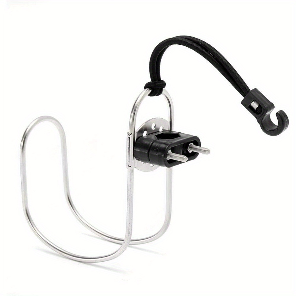 TEMU Un support de en acier inoxydable pour usage marin, équipé d'un support en plastique, conçu pour les bouées de sauvetage de yacht
