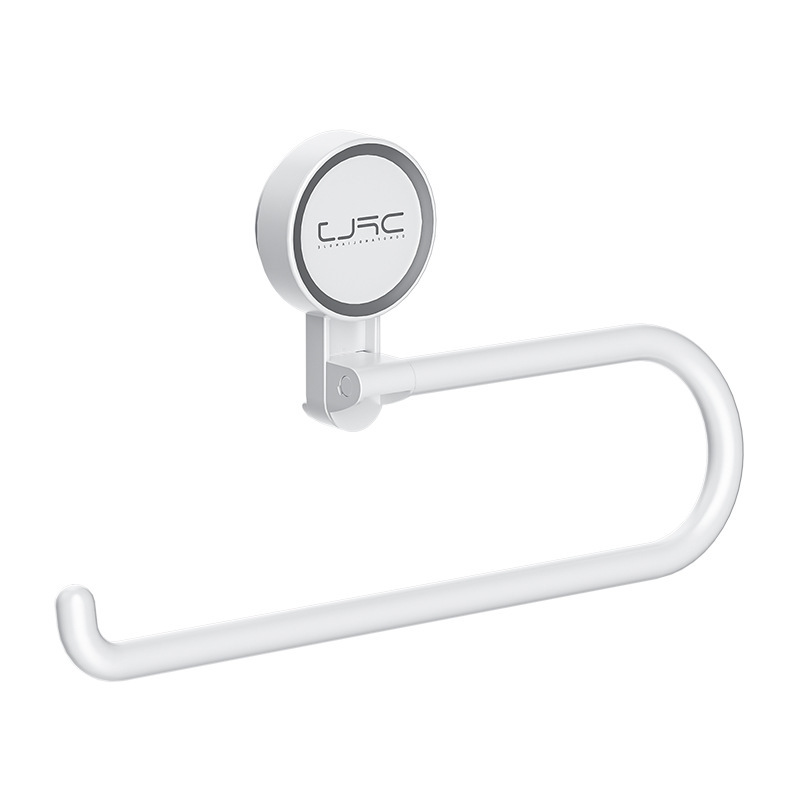 TEMU Faridabio Suction Cup Paper Towel Holder & Wall-mounted Organizer - Nail-free Vacuum Mount Suitable For Cloth, Plastic Wrap Storage, Space-