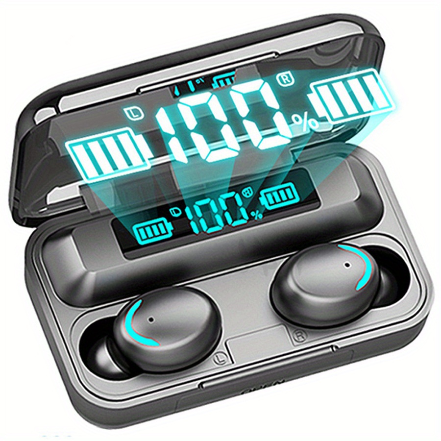 Temu – TEMU Headphones, Sport Headset, Touch Control In Ear Earphones With Led Display Charging Bin, Wireless 5.4, Designed For Exercise/sports/outdoors