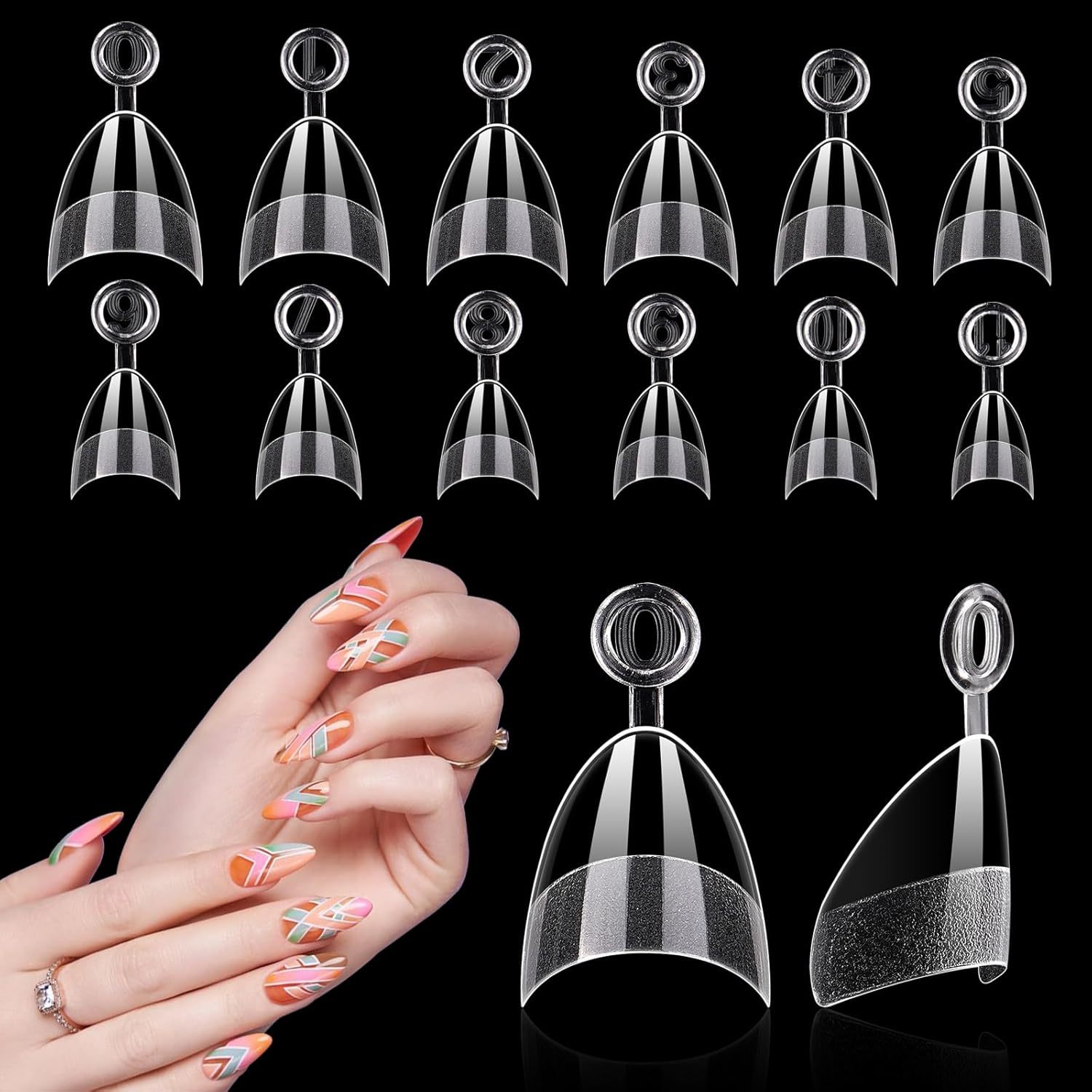 

120/240pcs Almond-shaped Acrylic Nail Tips - Half Matte, Thin Edges For , & Long-lasting, Diy