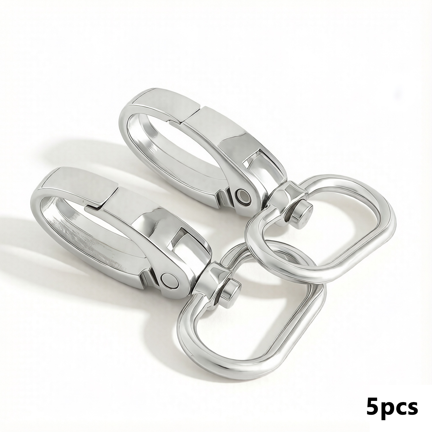 TEMU 5pcs Metal Swivel Clasps Hook, Clasps Trigger Snap Hooks Keychain Clips For Purse