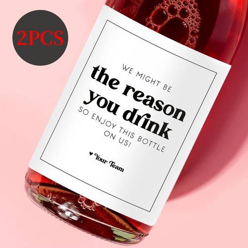 for bosss day christmas gift for boss wine label template with name team label funny office party favor corporate gift idea for him or her stick design