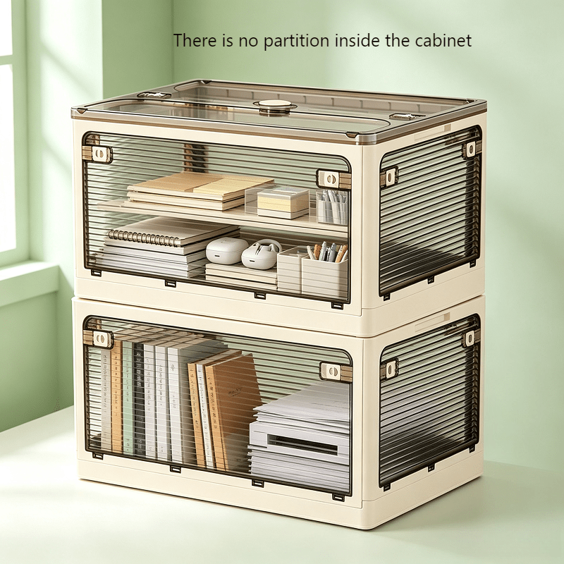Foldable Living Room Storage Box with Side Opening Door