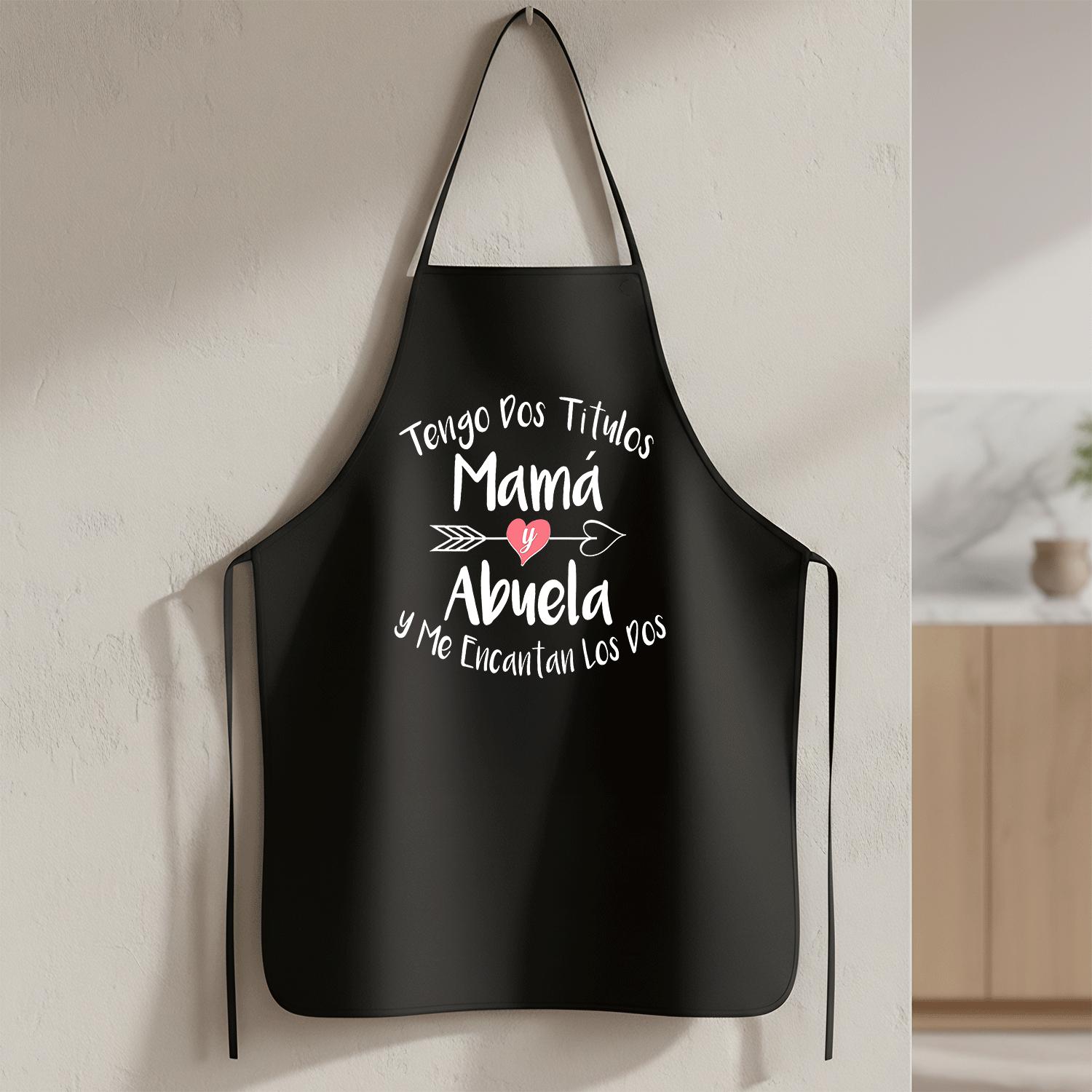 TEMU Delantal con estampado " Dos Títulos y " para - Delantal unisex duradero, y divertido, regalo de cocina para y papá, para , flores y pintura,
