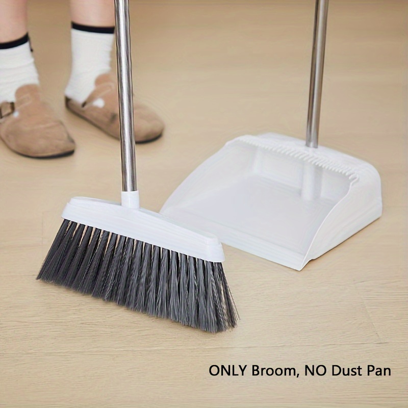 sturdy indoor broom and dustpan set with collapsible stainless steel handle soft bristles for hard floors for home   office living room essential cleaning products practical sweeping kit Product details 5