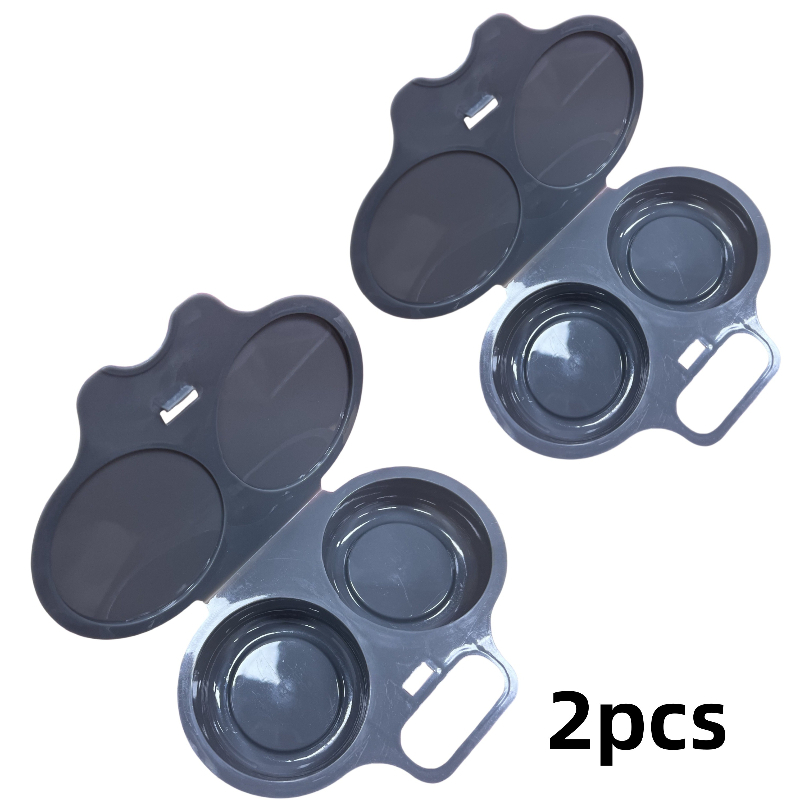 TEMU Set pezzi Grande Aggiornato Scaldabuoi Resistente al Calore con , Scaldabuoi a Vapore per Microonde, Vaporiera Portatile a 2 Scomparti, Vassoio