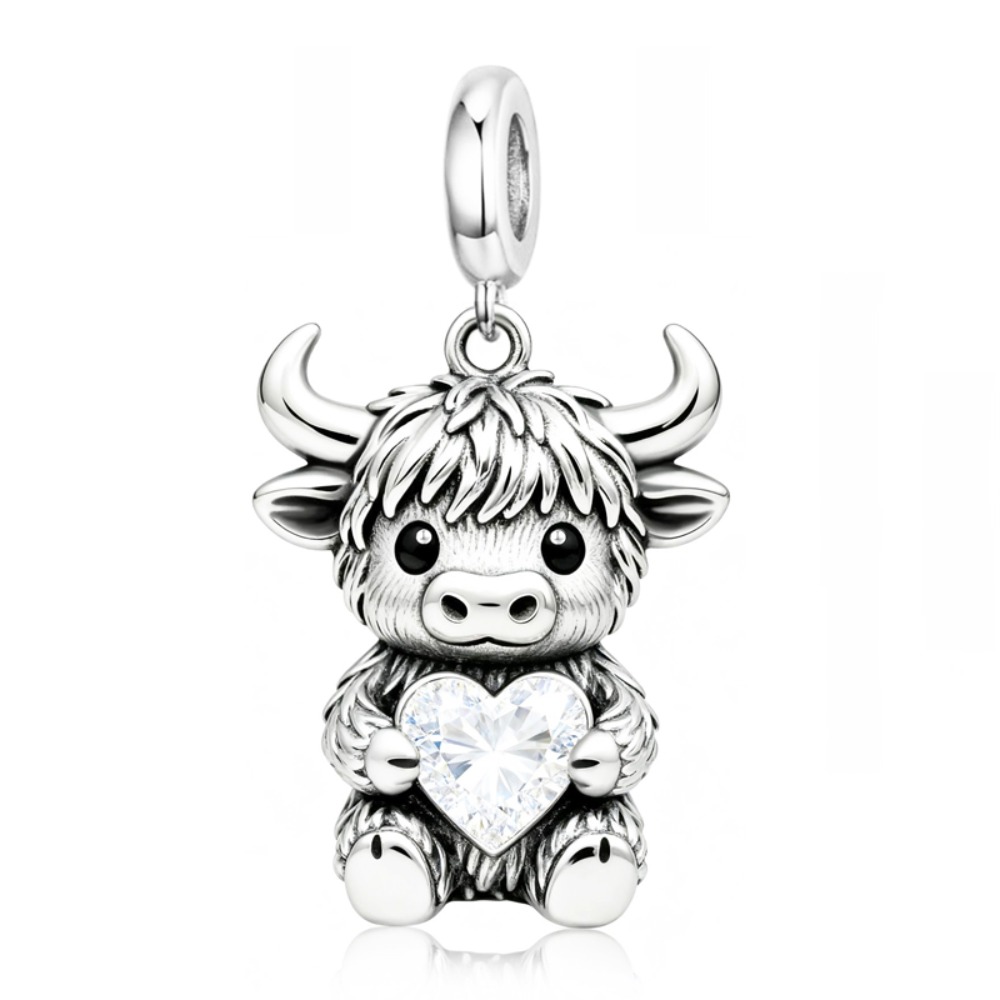 1pc Silvery Plated Copper Handheld Love Pendant Suitable For Making Bracelets Or Necklaces For Daily Wear Or Holiday/birthday Gifts