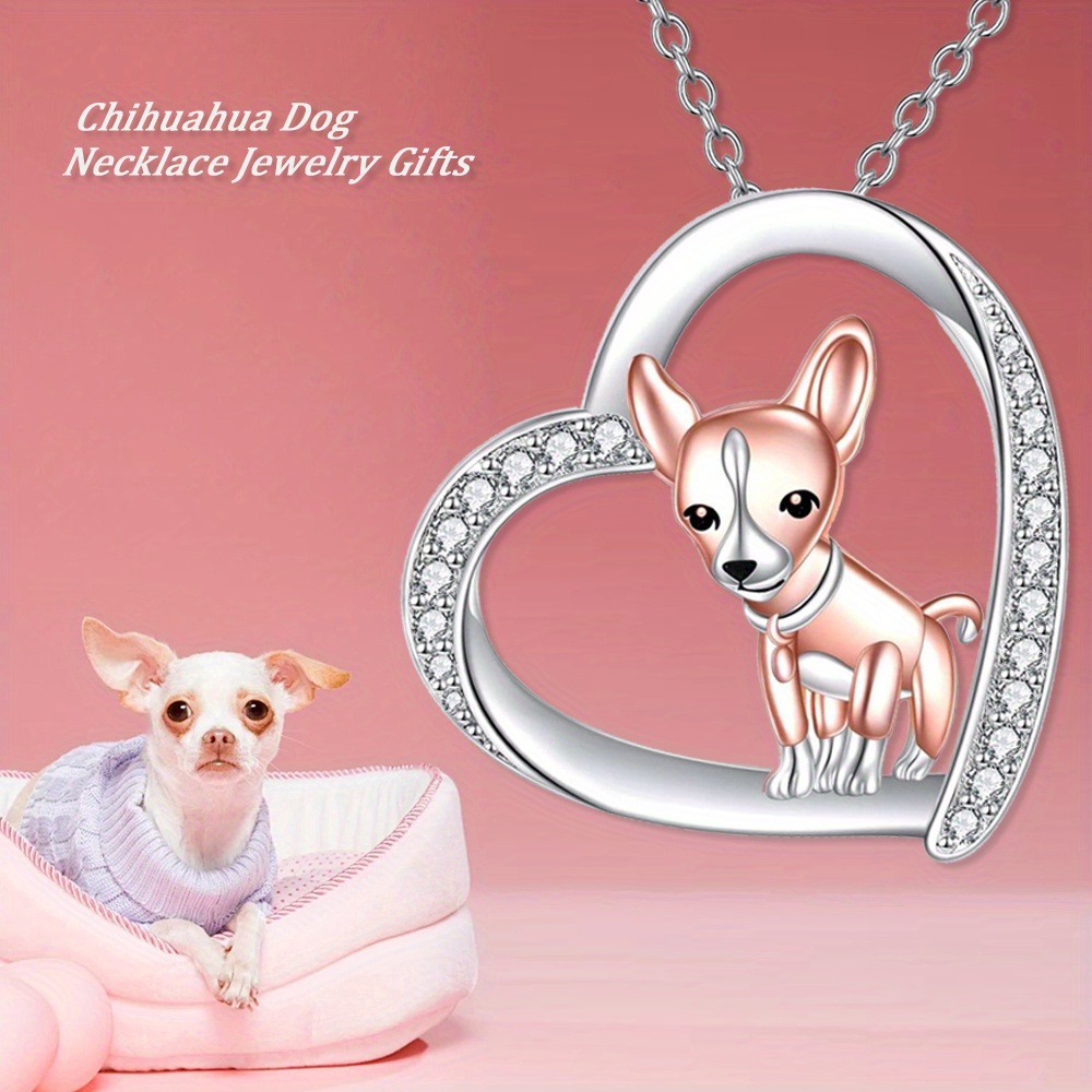 TEMU Dog Necklace/chihuahua Dog Necklace Valentine's Day Birthday Party Anniversary Gift Jewelry
